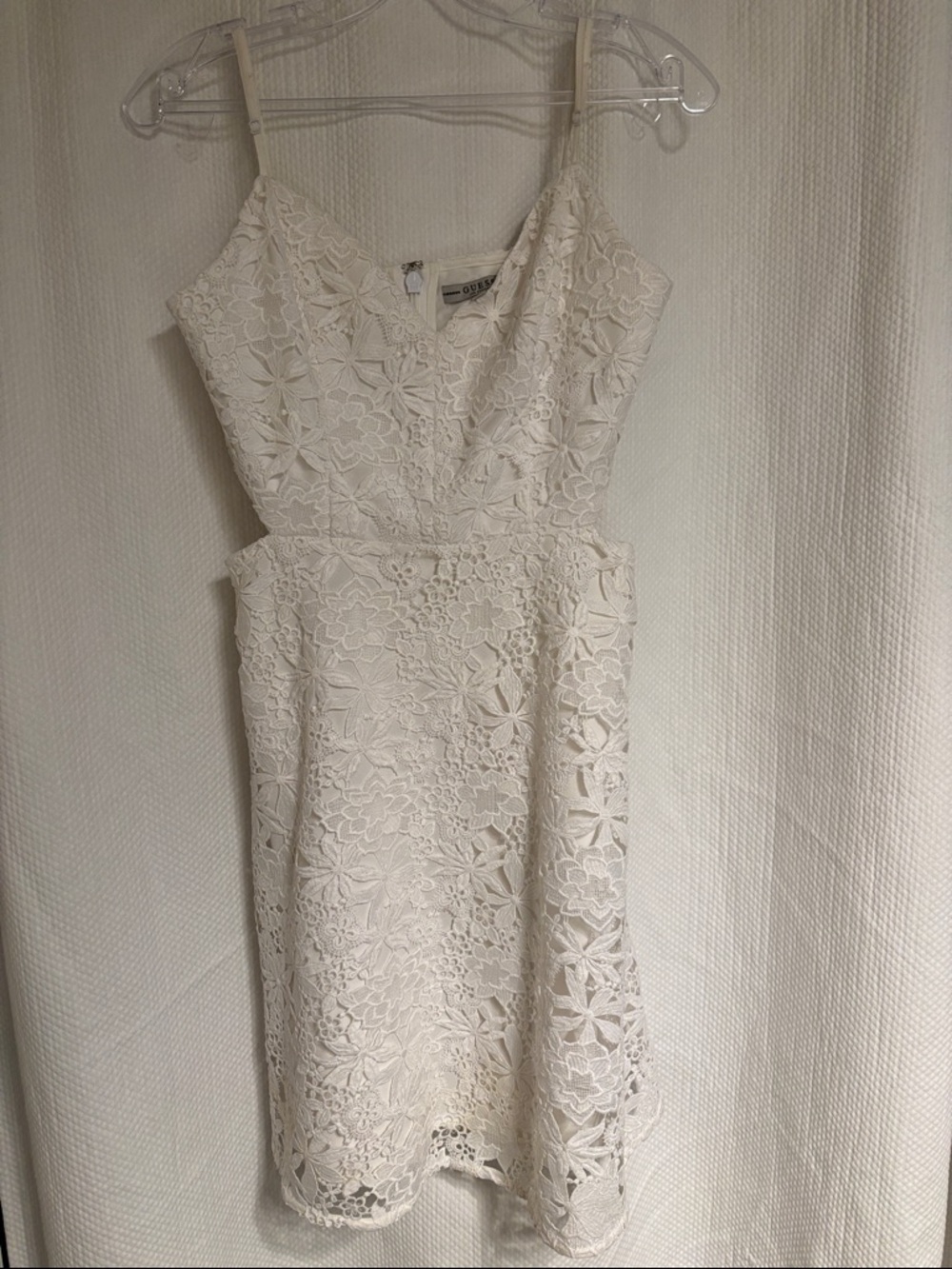 Guess White Lace/eyelet Mini Dress